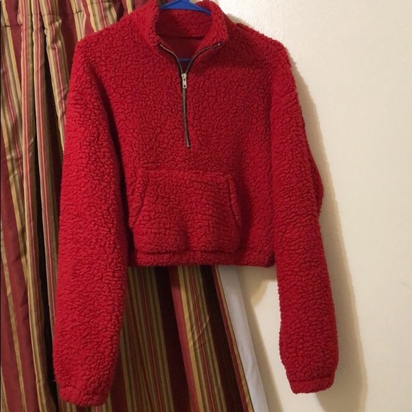 SHEIN Teddy Cropped Pullover - Picture 6 of 8